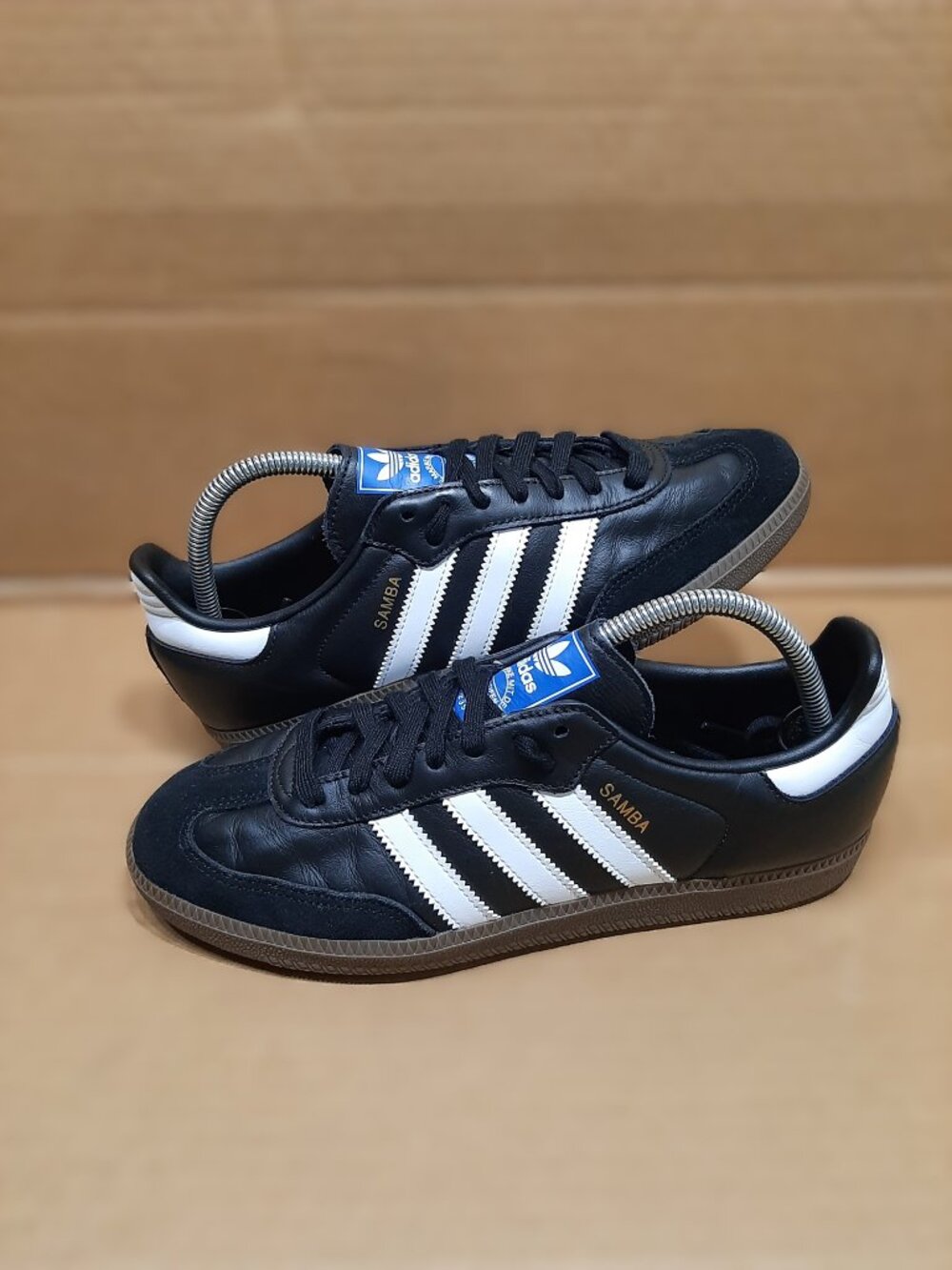 Adidas Samba OG Black White Athletic Leather Sneakers ♀️ Womens Size 9 #3089 - Picture 3 of 16